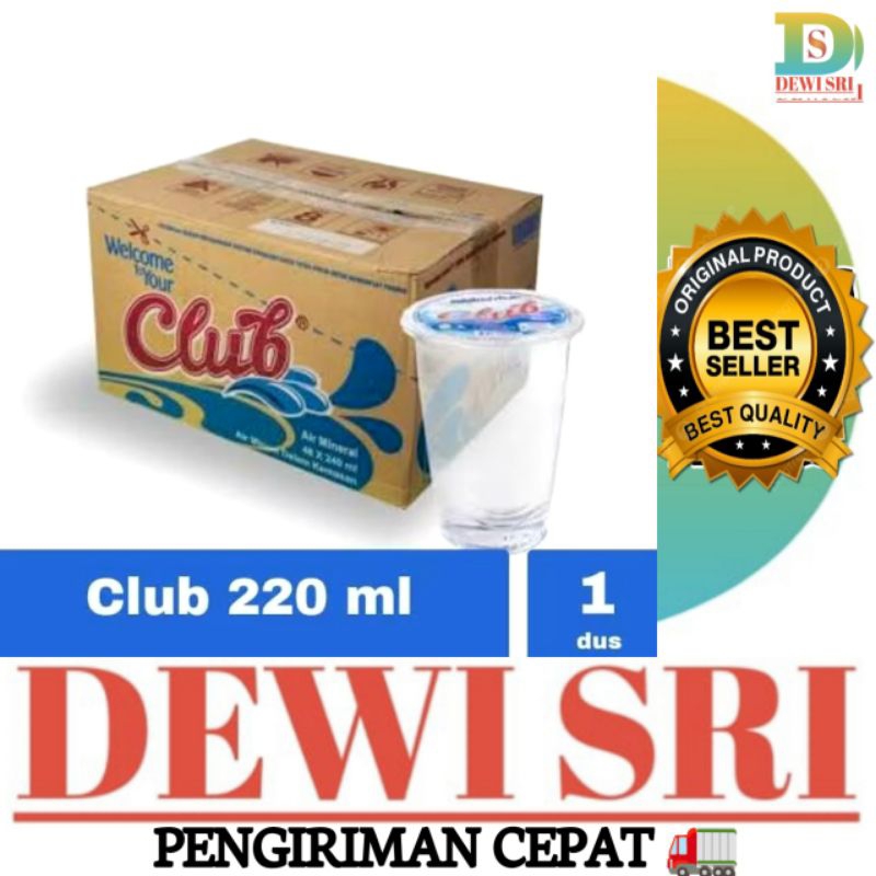 

Air Mineral CLUB 220ml 1dus isi 48 Gelas.