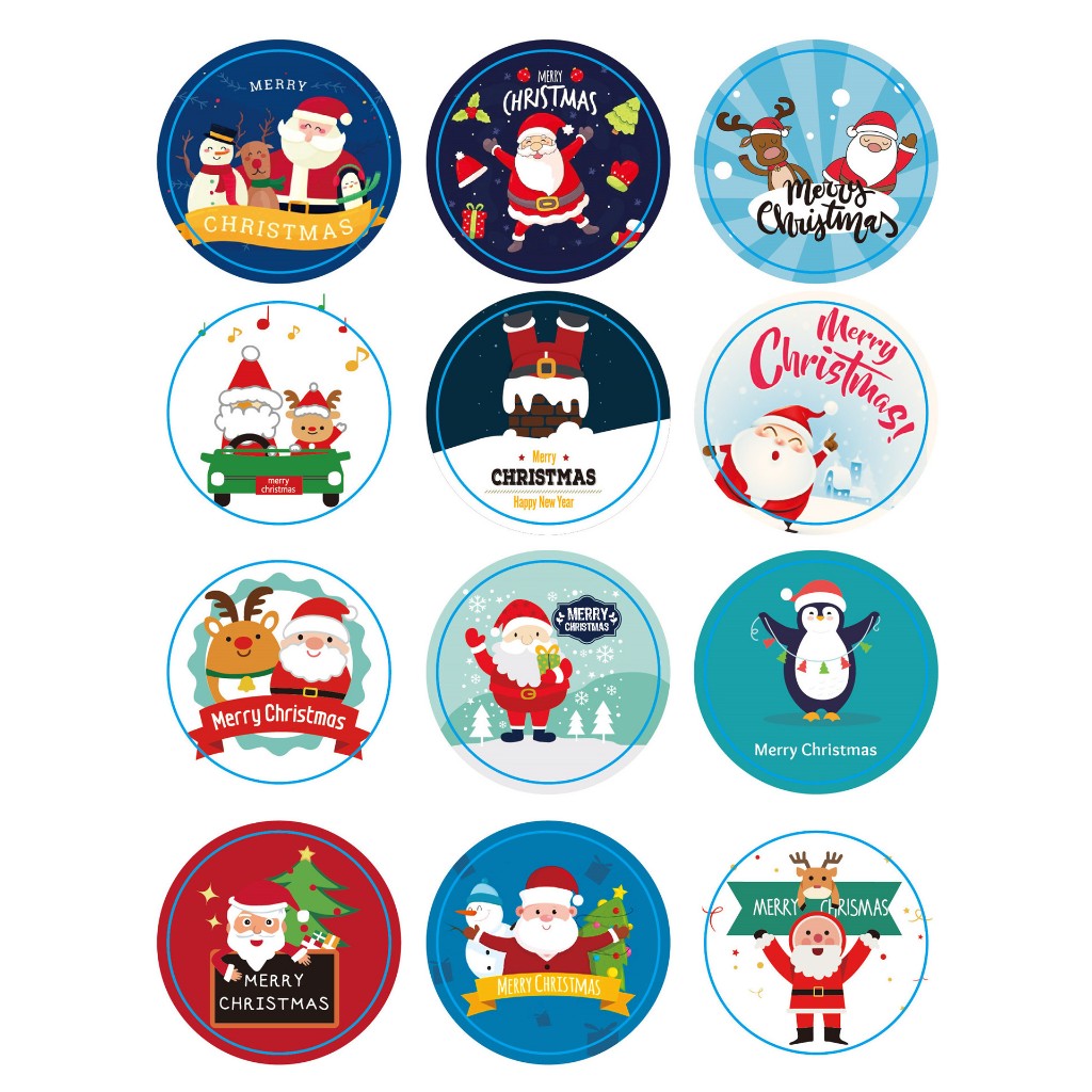 

STIKER NATAL - STICKER CHRISTMAS - STIKER LABEL CHRISTMAS
