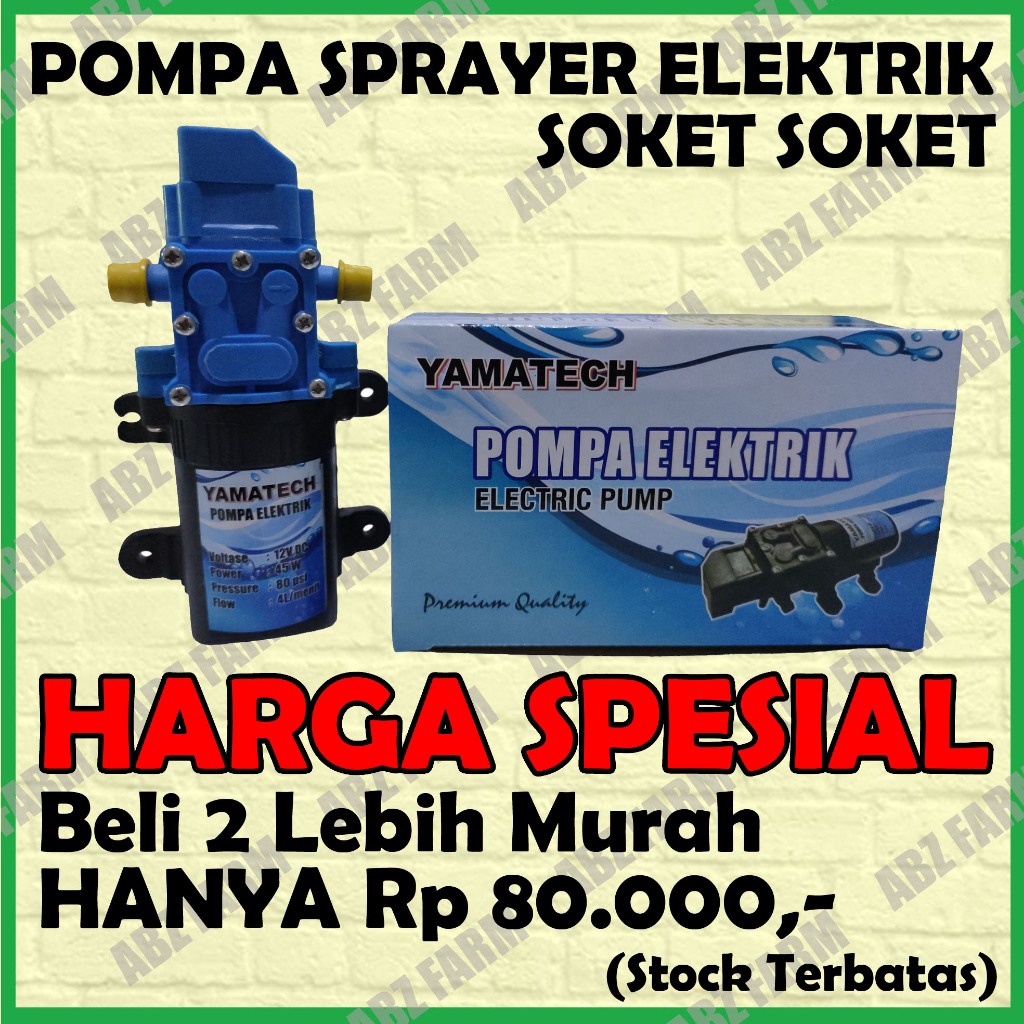 Pompa mini Dinamo Tangki Sprayer Elektrik DC 12 v