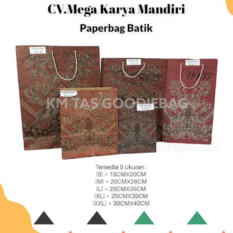 

Kualitas Terkini Paper Bag Batik 3x4 Isi 12pcs