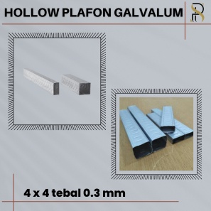 hollow 4x4 tebal 3 mm  hollow gypsum  hollow plavon pvc  holo gypsum galvalum  Holo Gypsum GRC  Holl