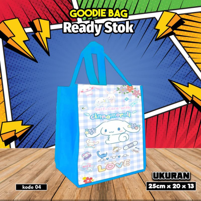 

{LANCAR 10Pcs} tas kantong makanan snacks/goodie bag karakter CINAMOROLL katalog 04/tas ultah/kantong