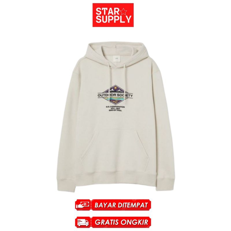HOODIE HM OUTDOOR SOCIETYY CREAM