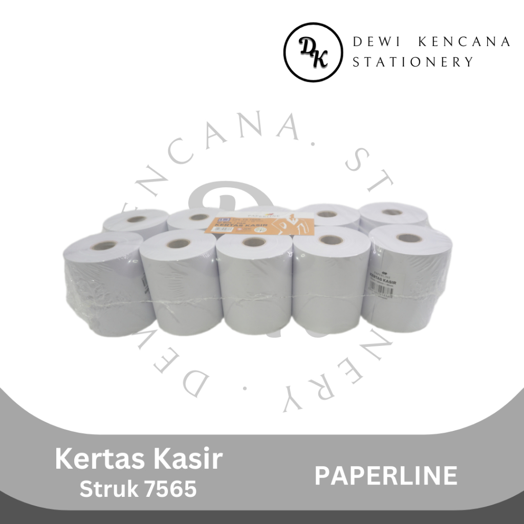 

HJK Kertas Kasir / Struk / Paper Roll 1PLY 2PLY Uk. 75x65 Merk Paperline