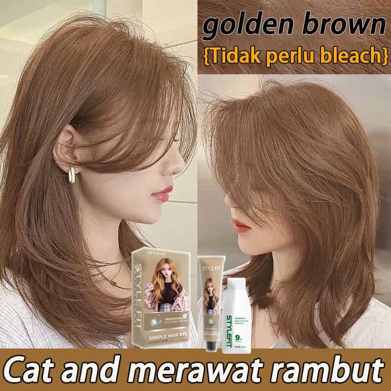 【Cat and merawat rambut 】STYLE FIT cat rambut 200ml Pewarna rambut memiliki tekstur halus,  mudah di