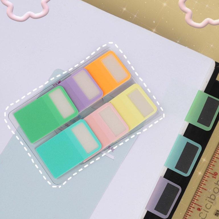 

CCBB Sticky Notes Estetik Pastel Pembatas Halaman Penanda Catatan Tempel Plastik Stationery