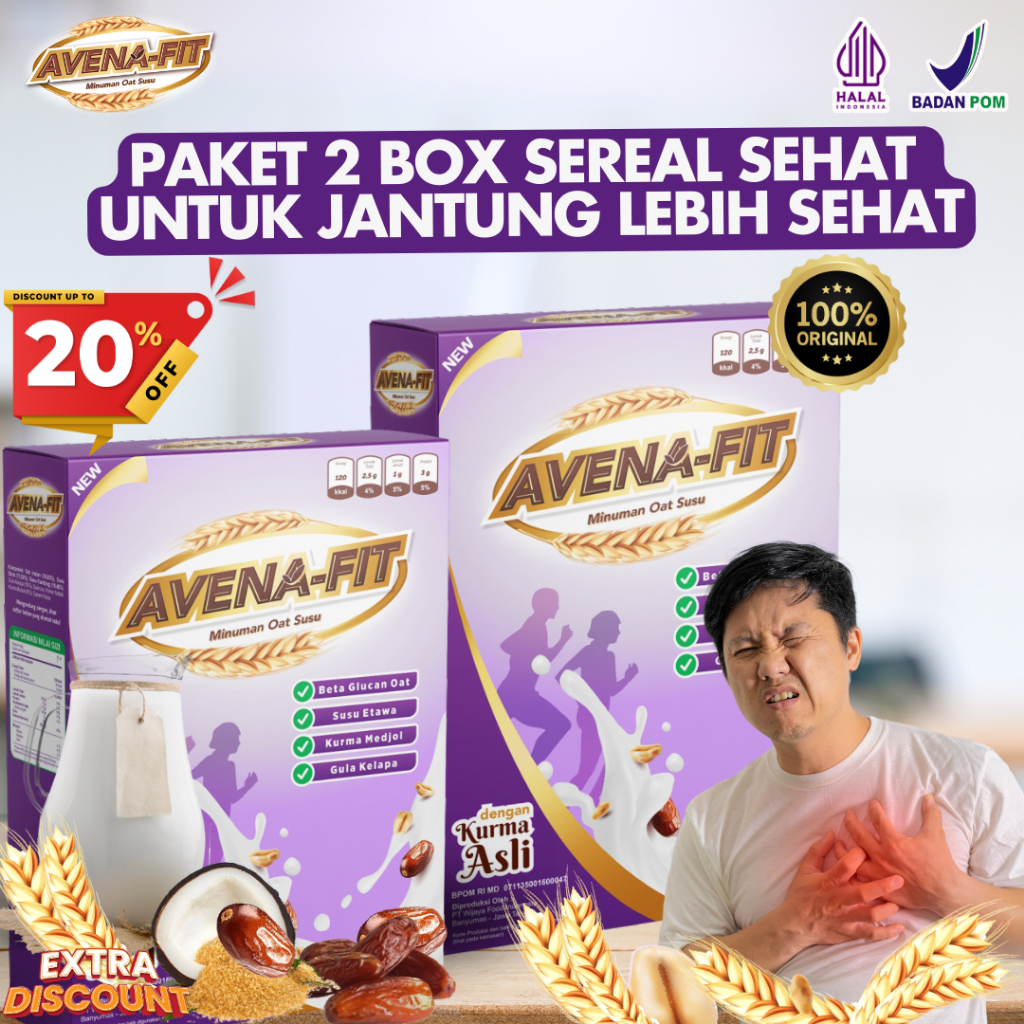 

Paket 2 BOX Avena-Fit Solusi Herbal Terpercaya Untuk Menjaga Jantung Anda Tetap Prima BPOM D