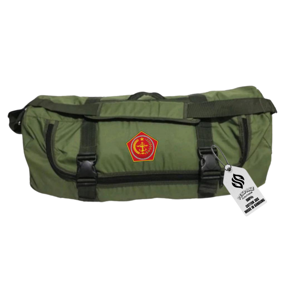 Tas Pria Selempang TNI Jumbo 60L/Tas Pendidikan TNI/Tas kapsul Penyusak/Pulyesak/Dufflebag Jumbo