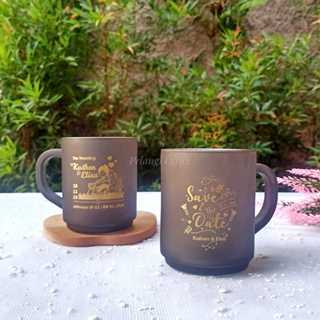 SOUVENIR GELAS TANGKAI CUSTOM DESAIN SABLON AESTHETIC | SOUVENIR NIKAH GELAS CUSTOM NAMA | SOUVENIR 