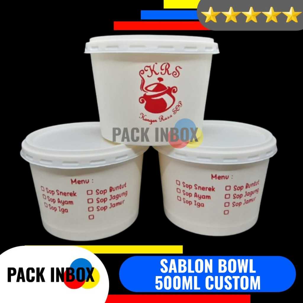 GRATIS DESAIN SABLON BOWL 500ML CUSTOM DESAIN SABLON PAPER BOWL 500 ML CUSTOM DESAIN
