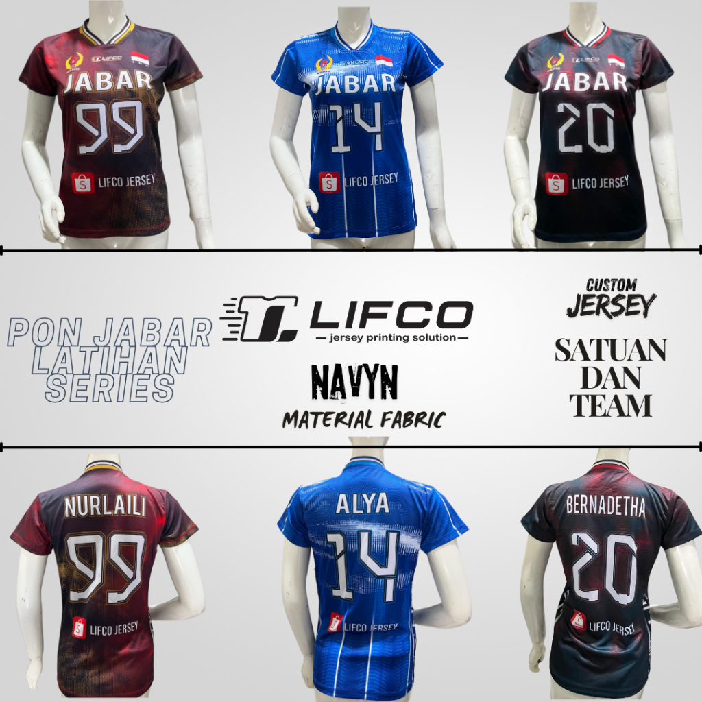 LIFCO JERSEY ORIGINAL CUSTOM JABAR SERIES CEWEK PON LATIHAN (FREE REQUEST NAMA.NOMOR.UKURAN)