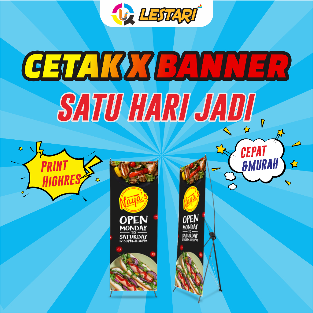 CETAK X-BANNER / STAND BANNER / STANDING BANNER MURAH