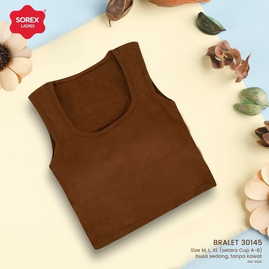 1pcs Kutang Bra Sorex Bralet Busa Sedang Tanpa Kawat Full Cup - BH Sorex Art 30145
