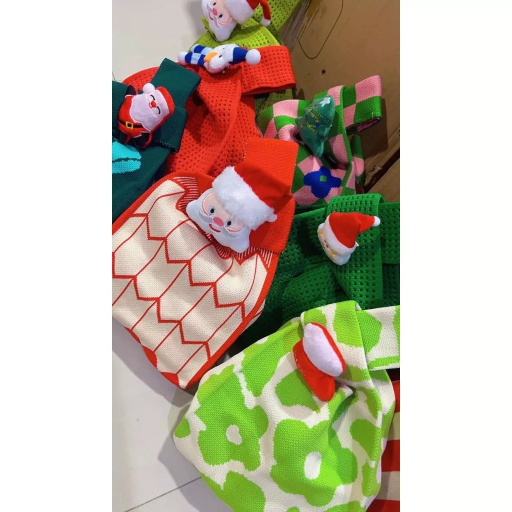 

Pouch Bag Lucu Natal - X'mas Bag -Tote Bag Natal - Hampers Goodie Bag Natal untuk Coklat, Cookies, dll