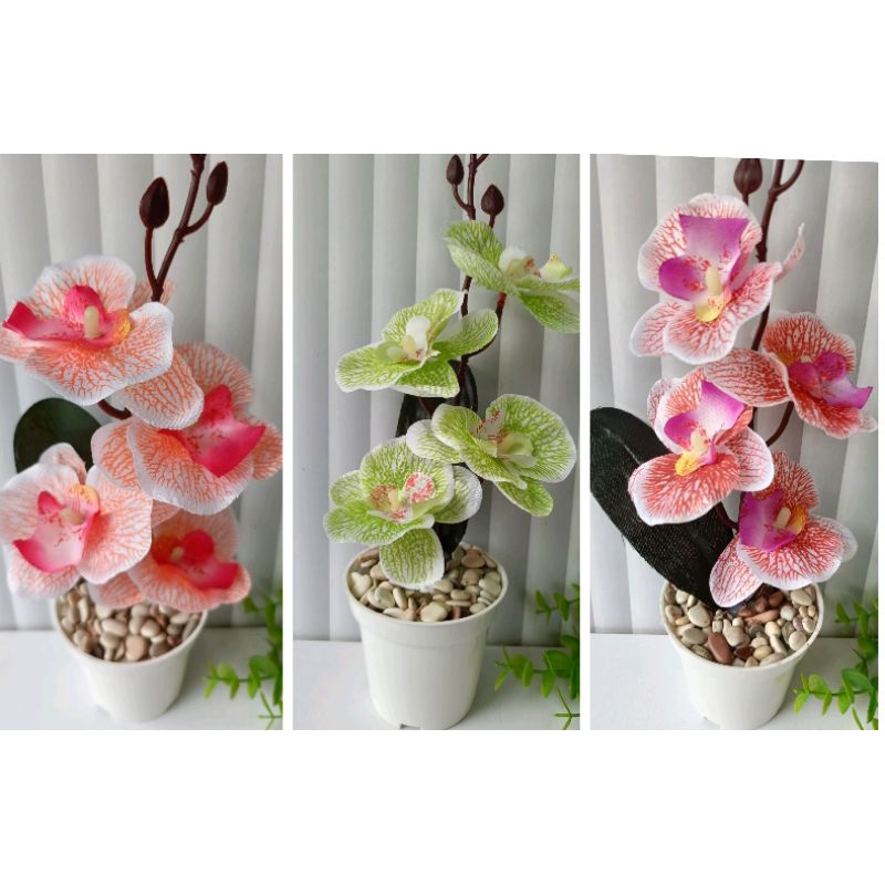 BUNGA HIAS PLASTIK ANGGREK BULAN