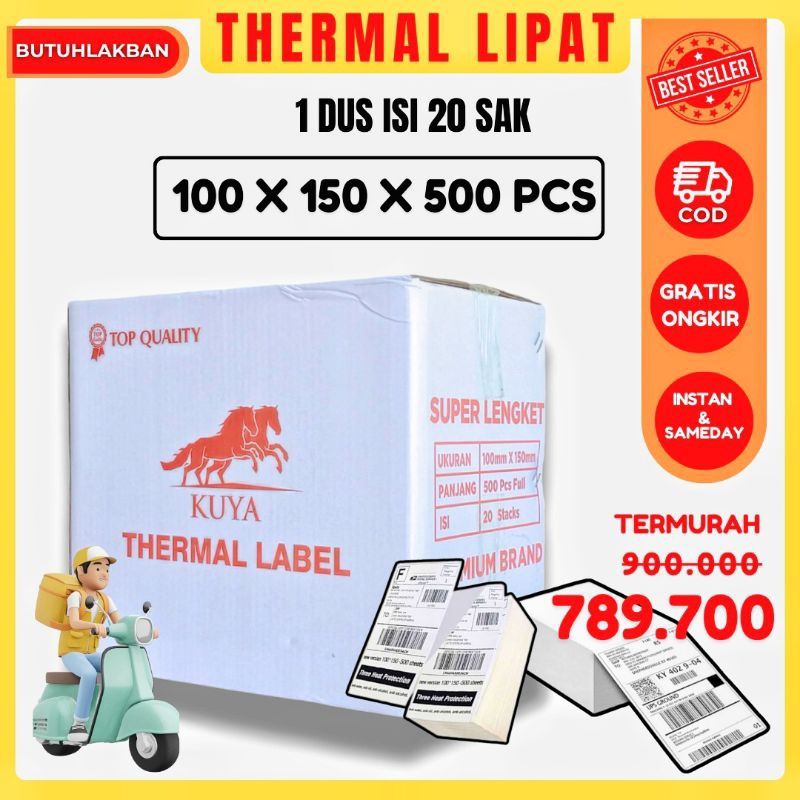 

KUYA LABEL THERMAL LIPAT | JENIS LIPAT | 100X150X500 | KARTON