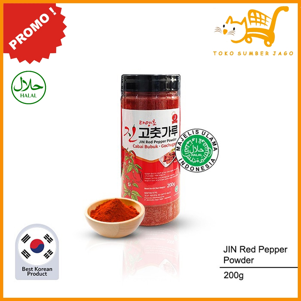 

JIN Red Pepper Powder Cabai Bubuk Korea - Gochugaru 200gr