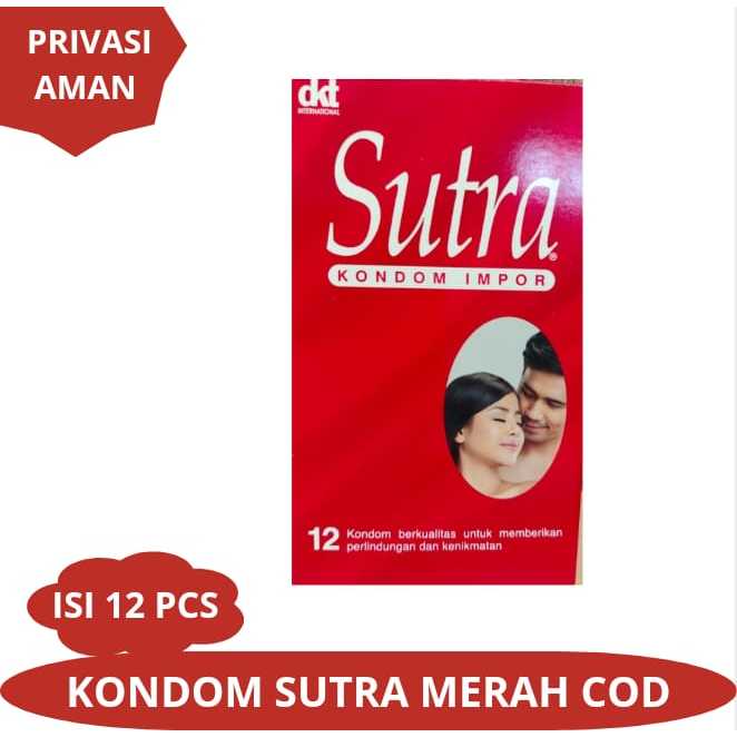 Kondom Sutra Merah isi 12 - Kondom Tipis Sutra
