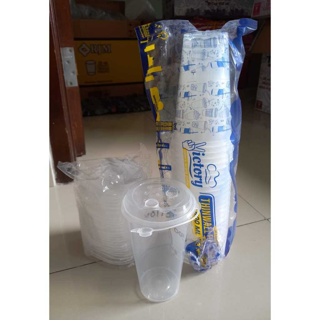 Cup Injection 500ml Victory Isi 25 dan Tutup Cup Injection 500ml