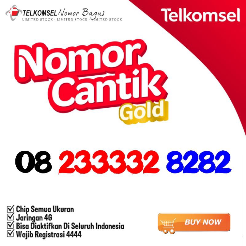 NOMOR CANTIK TELKOMSEL Nomor Cantik Simpati Kartu Perdana 4g 5g nomor cantik 3332 8282 233332