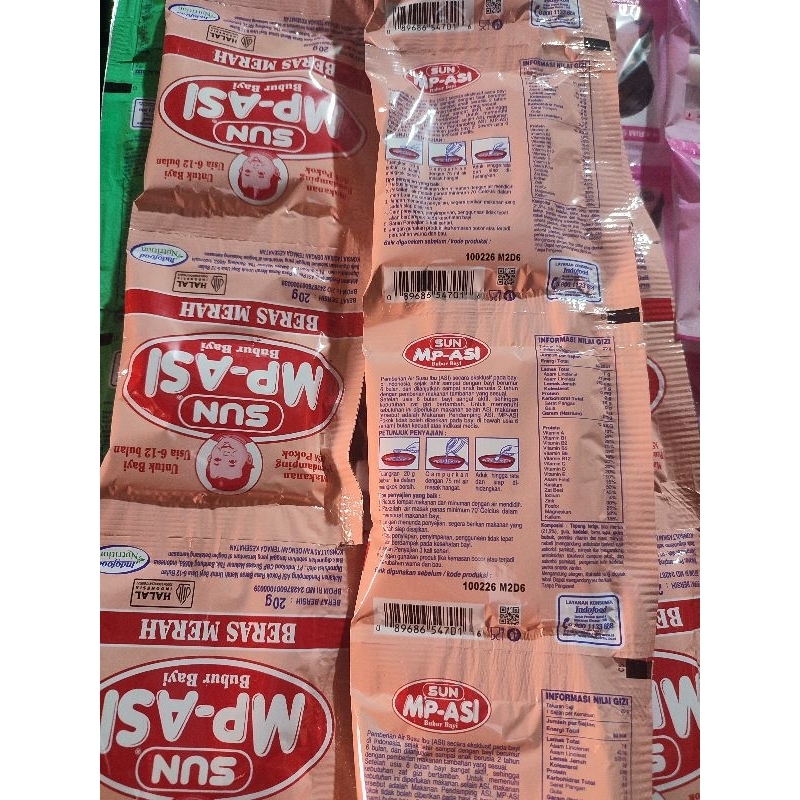 Bubur SUN sachet rencengan MP ASI Bubur Bayi Instan