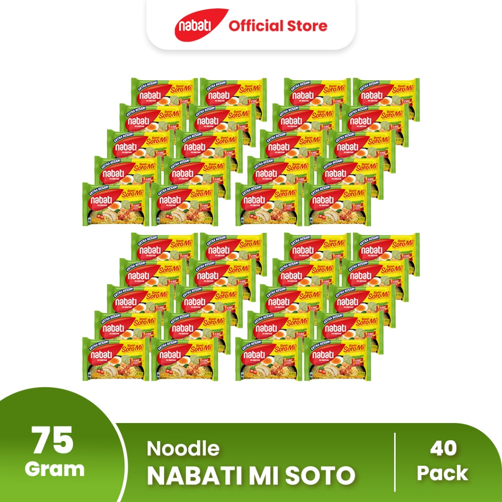 

[Bundle Pack Isi 40] NABATI Mi Instan Kuah Mi Soto 75g