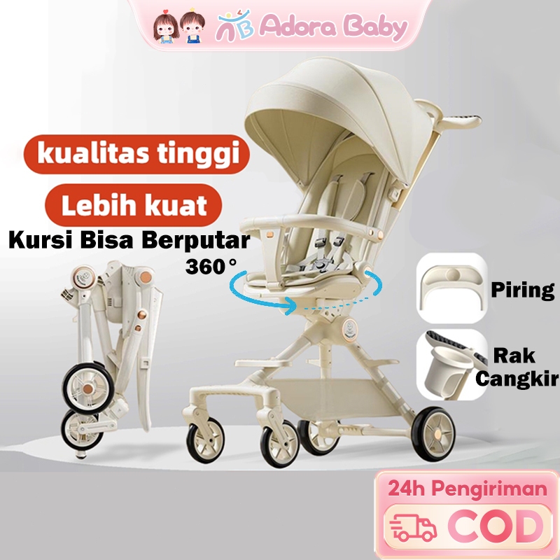 stroller baby Kereta Dorong Bayi 2 Arah Stroller Duduk Travelling Dilipat Stroller Bayi