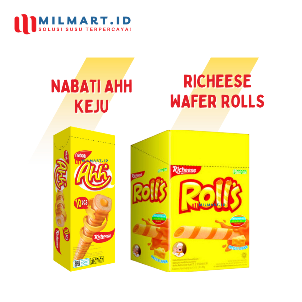 

RICHEESE NABATI AHH KEJU ISI 10'S NABATI ROLLS ISI 20'S