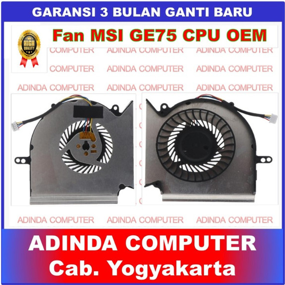 Fan MSI GE75 GP75 GL75 MS-16P1 GE75 GP75 GL75 WE75 - CPU OEM