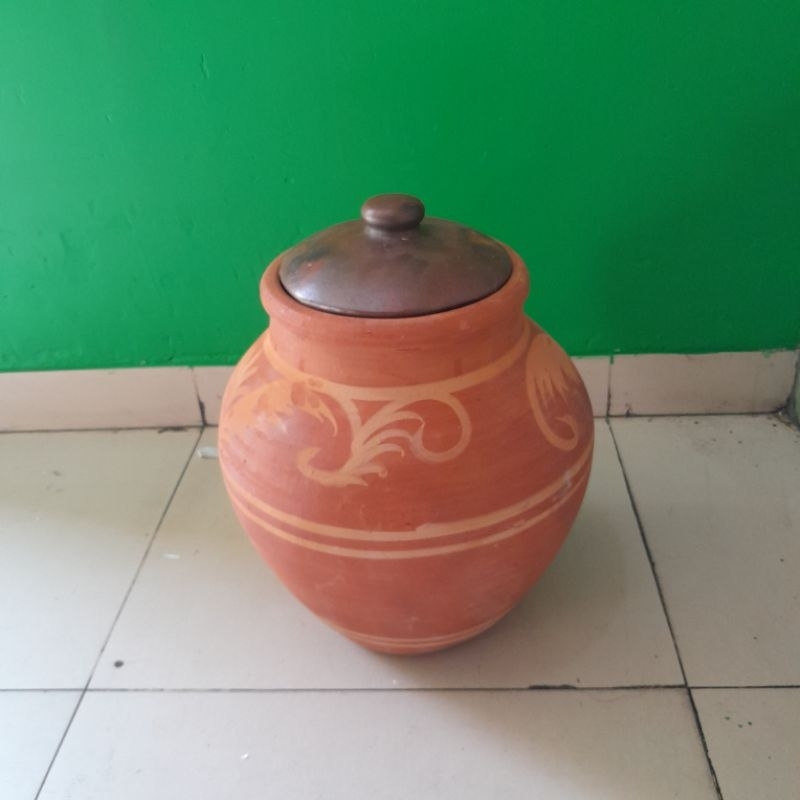 Gentong Beras uk Kapasitas 20 Liter Bahan Gerabah Tanah Liat
