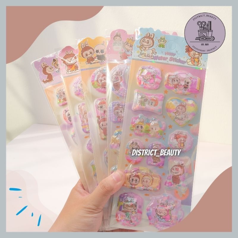 

STIKER AIR SEAL WATER LABUBU PANJANG STIKER AIR TIMBUL MOTIF LABUBU STIKER AIR PVC TIMBUL 3D MOTIF LABUBU TERMURAH