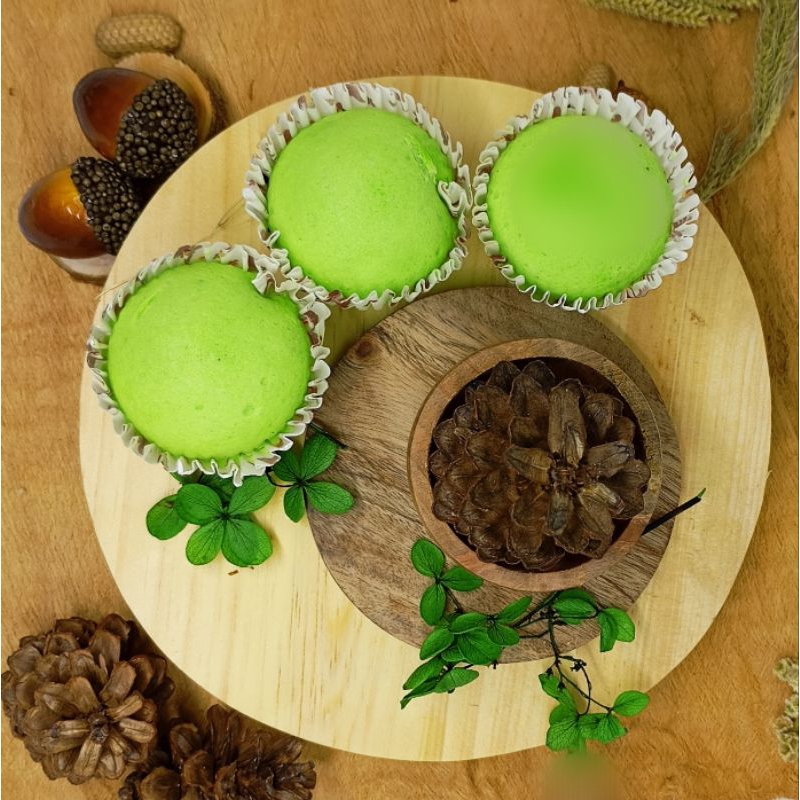 

Bolu kukus cup mini Varian pandan