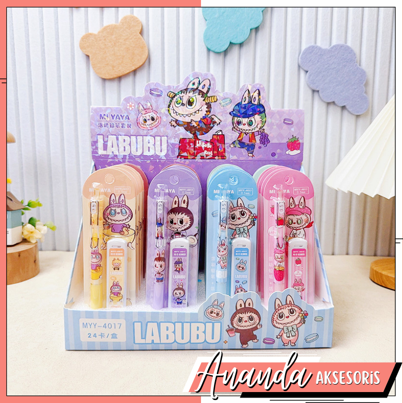 

Pensil mekanik 0.5 Labubu / Mechanical Pencil Cute Plus Refill
