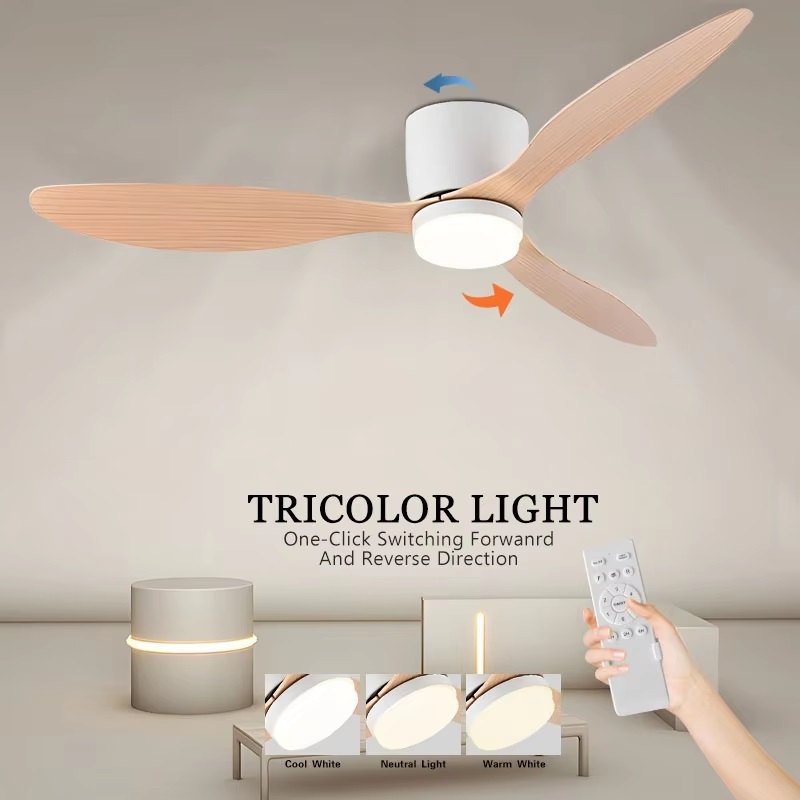 Kipas Angin Lampu LED Gantung Remote Control Ceiling Fan (3 fans)
