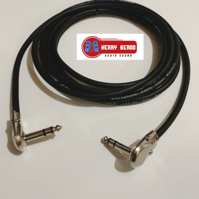 kabel jack stereo to stereo L gepeng/pipih L