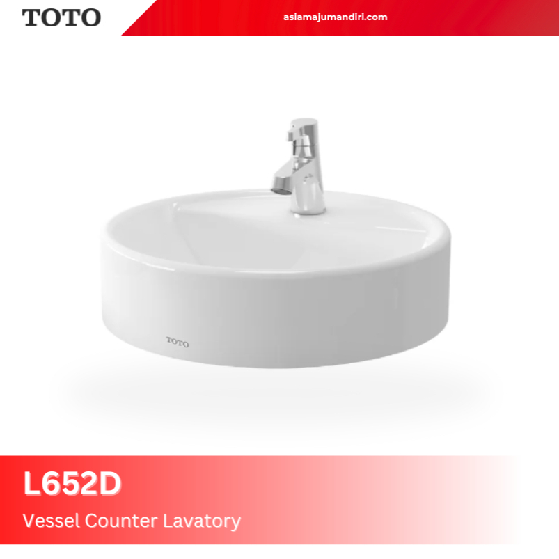 WASTAFEL TOTO L652D | WASTAFEL TOTO TOP COUNTER | WASTAFEL MEJA TOTO