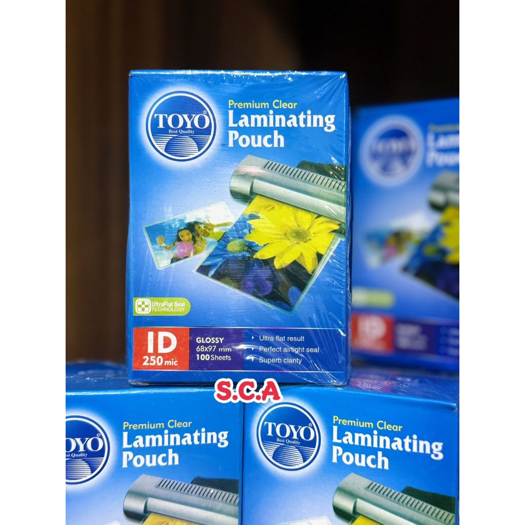 

Laminating Toyo ID card 68 x 97mm 250mic isi 100 lembar