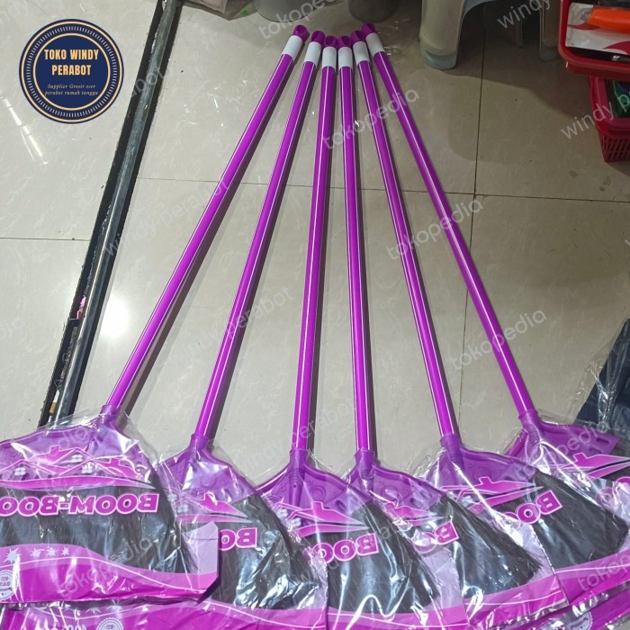 Sapu BOOM BOOM WARNA UNGU / Sapu Lantai Ijuk Anti Rontok / Sapu Ijuk