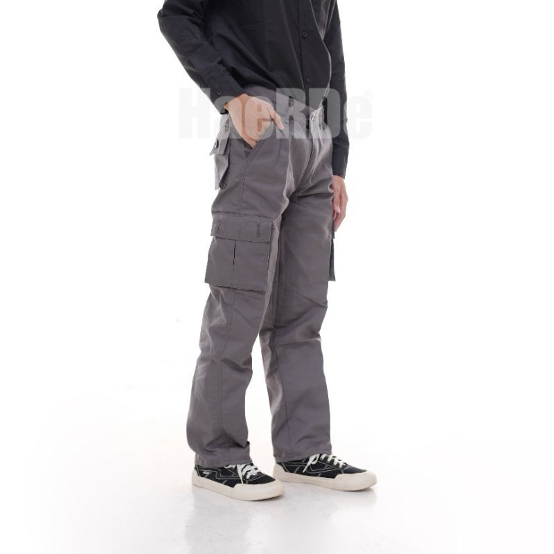 HaeRDe - Celana Panjang Pria Gombrong Gombrang Baggy Pants Korean Style Outfit Cowok Skena Model Kim