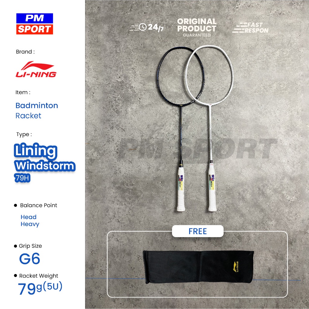 RAKET BADMINTON / BULUTANGKIS LINING WINDSTORM 79H