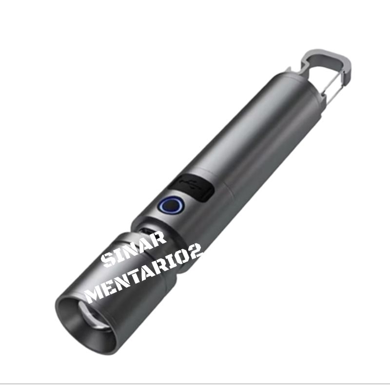 Senter Laser Zoom Multifungsi yang Dapat Ditarik 1800mah/Senter cahaya kuat baru Senter portabel jar