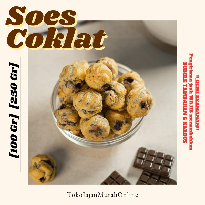 

Camilan Snack Soes Kering Isi Coklat Manis Crunchy & Renyah Snack Kiloan Viral [100 Gr] [250 Gr]