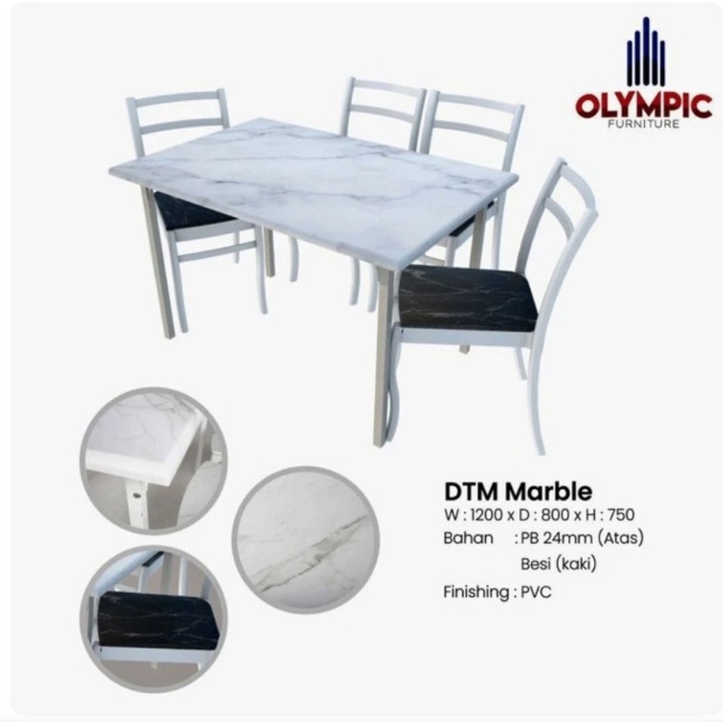 Olympic Meja Makan DTM Marble