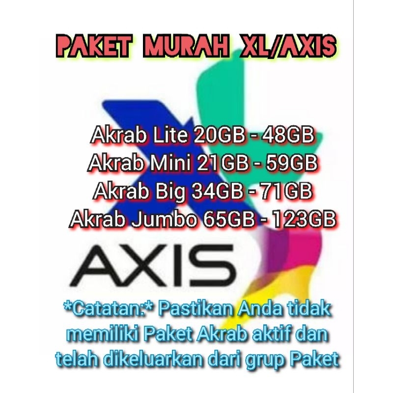 paket data xl /axis 20/48gb