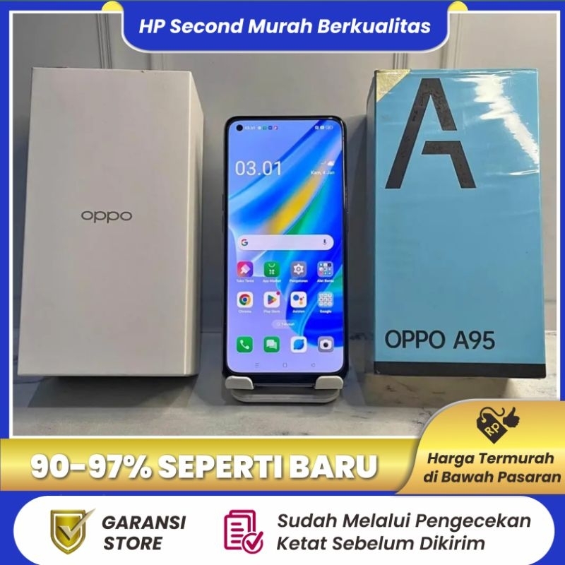 Oppo A95 8/128 GB Resmi Indonesia Second Seperti Baru
