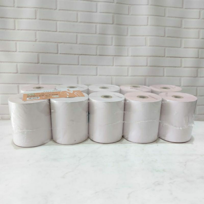 

Kertas Kasir Paperline 75x65x12mm 2 ply (10Rol)/Kertas Kasir Paperlin