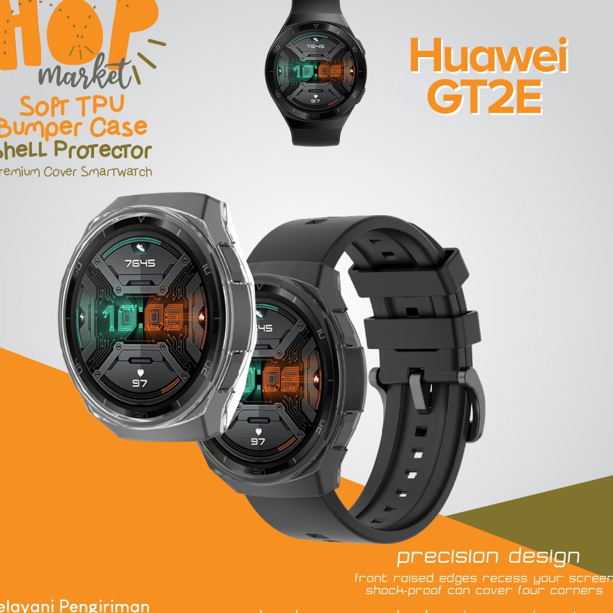 HOT PRODUCT SIKAI Rubber Case Soft TPU Bumper Cover Screen Protector for Huawei Watch GT2E  GT 2e 46