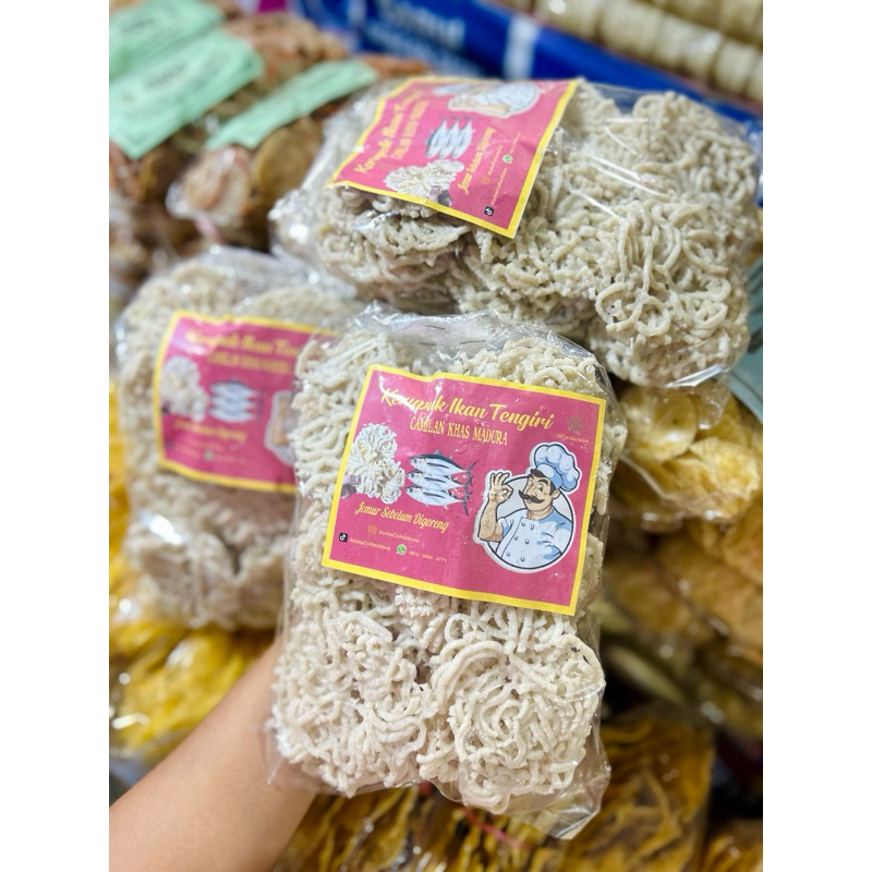 KRUPUK IKAN TENGGIRI KHAS MADURA / KRUPUK PATTOLA MADURA / KRUPUK IKAN SURAMADU