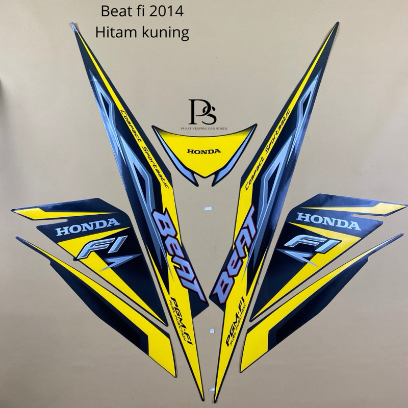 STRIPING STIKER BODY ORI HONDA BEAT FI SE 2014