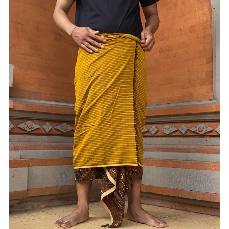 Saput Endek Lurik Kuning
